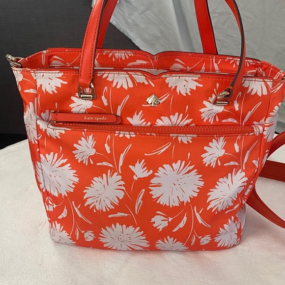 Kate Spade Orange Floral Shoulder Bag - Picture 2 of 9